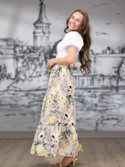 HERTTAhame (Kuningatarkukka keltainen / beige pellava)