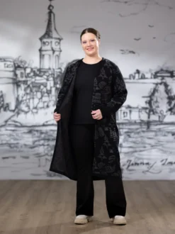 NEULEtakki (Sielulintu musta / tummanharmaa puuvilla)