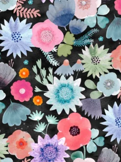 ROSEmekko hihaton (Halaus hiilenmusta / pastelli trikoo)