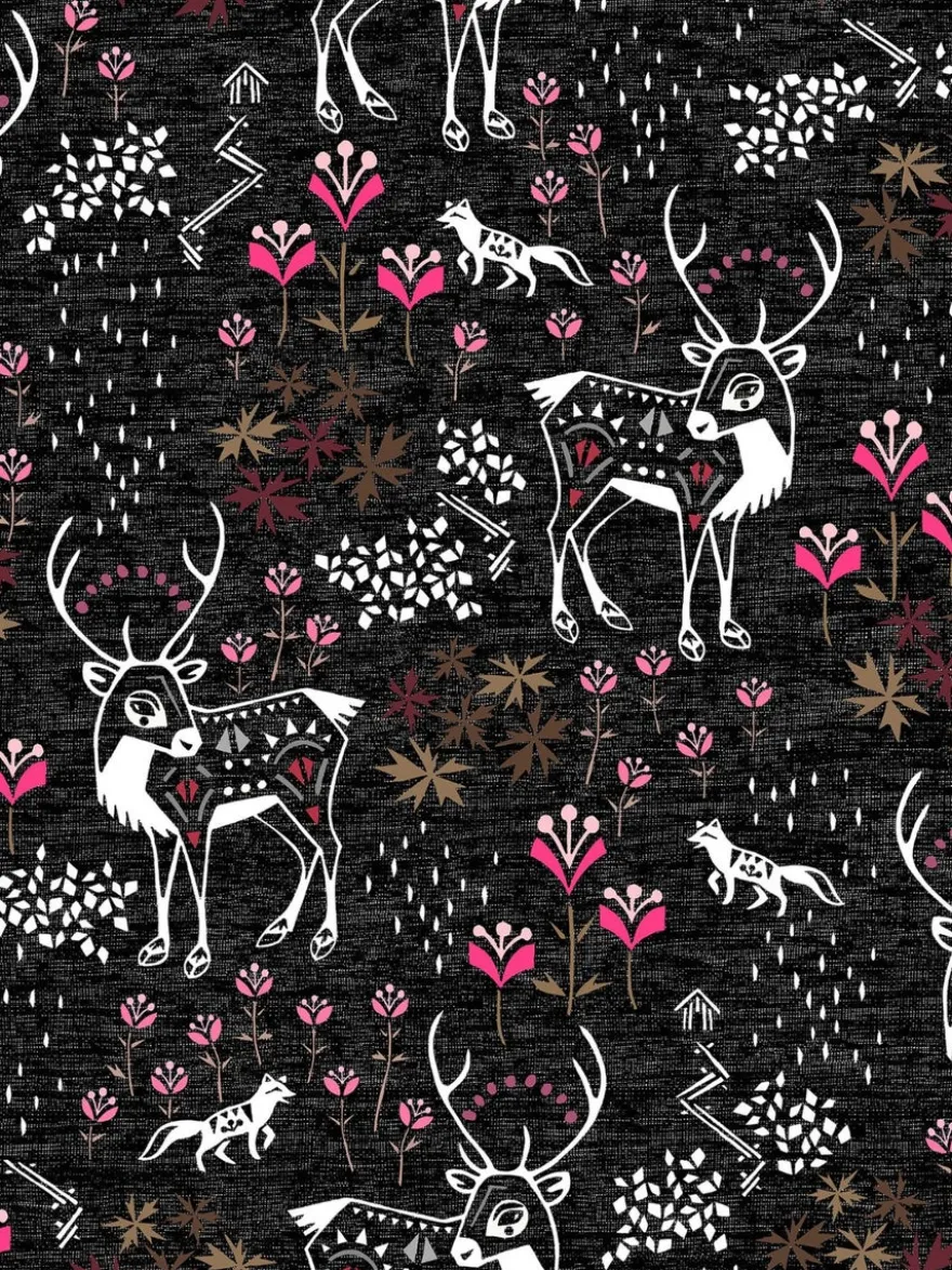 YHDESSÄmekko (Porojen poluilla musta / pinkki trikoo)